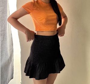 H&amp;M Smocked Waist Skirt