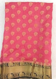 Pink Banarasi Silk Saree