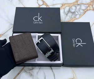 CK PREMIUM QUALITY BELT+ WALLET COMBO WITH BOX