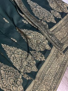 Green Sangria Suit Set With  heavy Dupatta