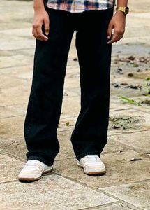 Levi&#39;s Black Straight Baggy Jeans