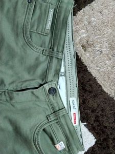Olive Green Slim Fit Pants