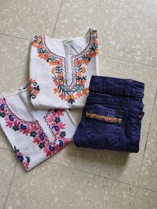 Kurtis And Jeans Combo