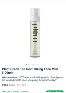 Alchol Free Toner Full Quantity, And Green Tea Mist Half Quantity Both Combo Best