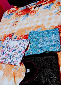 Floral Print Kurti Bundle (3)
