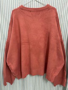 Oversized Comfy Coral Knit Sweater