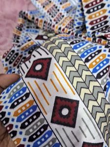 Patterned White Shirt