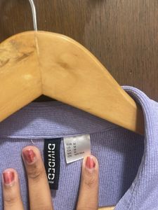 Lavender Ruched Shirt Dress