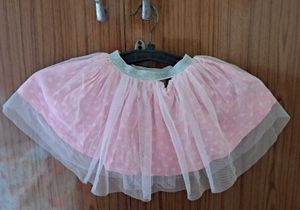 combo of baby girl frock and frilled skirt