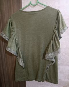 Girls Tshirt Butterfly Sleeves