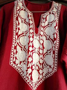 Floral Embroidered Wool Pheran