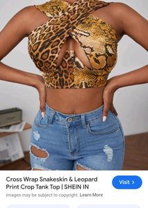 Shein Cross Wrap Crop Top