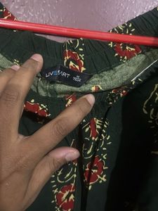 Green Floral Kurta Set
