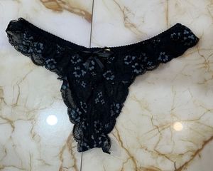 Black Lace Thong