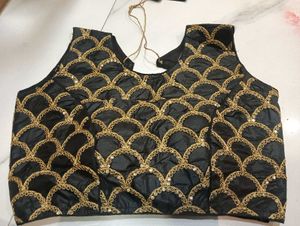 NEW Embroidered Black Blouse
