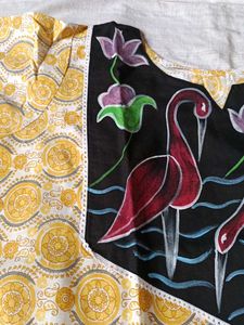 New Cotton Kurti Very nice Les Border Hand printin