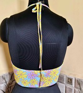 🎁Buy 2 Get 1 Free 🎁Floral Halter Crop Top