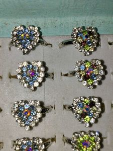 Sparkly Heart Rings At @150