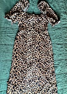 Zara Leopard Print midi Dress