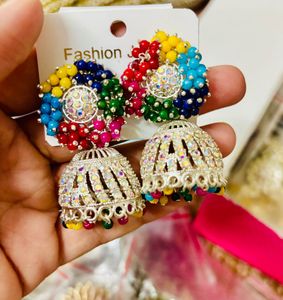 Colorful Jhumka Earrings