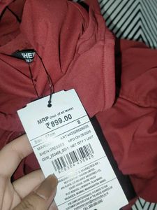 Chic Maroon Ruffle Mini Dress