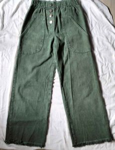 Olive Green Wide Leg Pant
