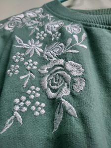 Mint Green Embroidered Top