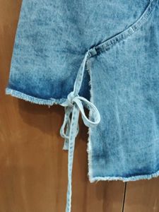 Denim Cutout Shorts