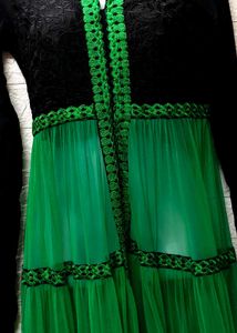Heavy Green And Black Anarkali Dress/ Gown