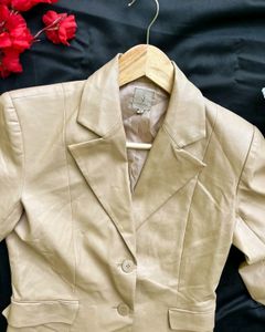 vero moda leather blazer