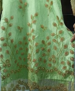 Embroidered Green Kurta Salwar Suit