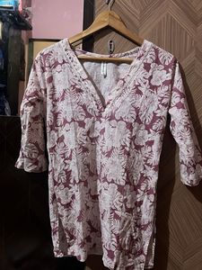 Floral Print Short Kurti