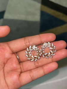 Set Of A Gold Finish Dollar &amp; Earrings