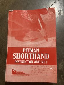 Pitman Shorthand Instructor And Key