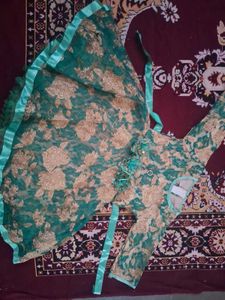 Green And Pink Coloured Frocks For Kids