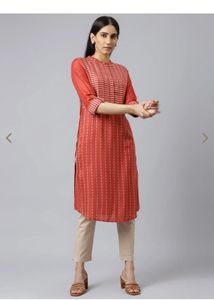 Rust Striped Kurti