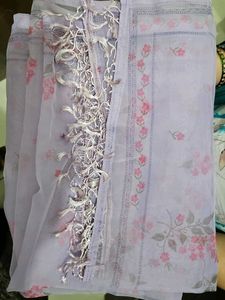 Floral Print Dupatta with Tassels