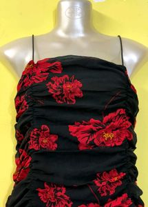 Floral Print One Shoulder Dress