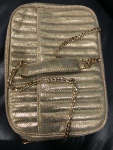 Metallic Gold Crossbody Bag