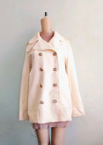 Branded White Overcoat