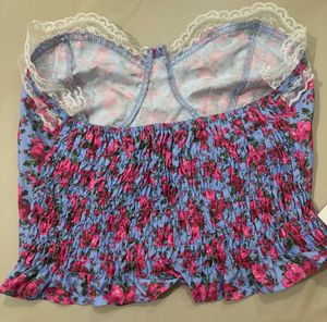 Lace Floral Cordet Top