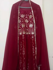 pink Embellished Ethnic Gown💖