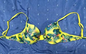 Yellow Floral Bra