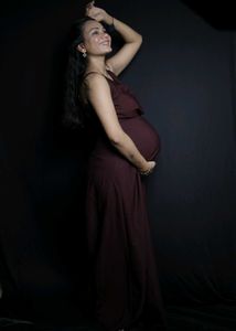 Burgundy Maternity Dress