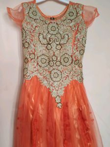Barbie Gown With Embroidery