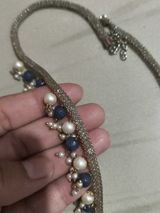 Beaded Silver Necklace