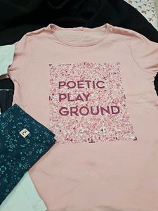 2 Girls T-shirt &amp; 3/4 Legging Set