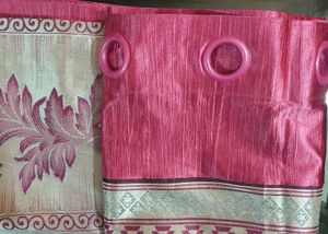 5 Pcs BRIGHT PINK CURTAINS