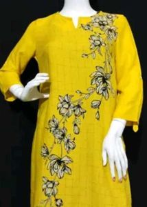 xl Bright Yellow Kurti