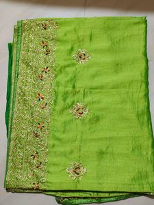 Green Embroidered Saree🎊🎊🎉🥳